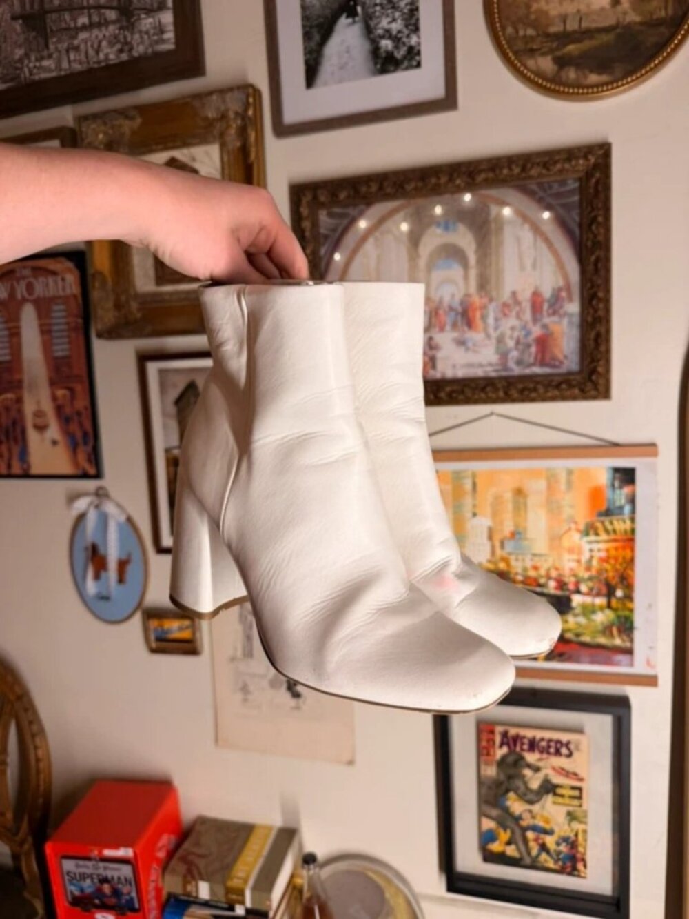 White Ankle Boots